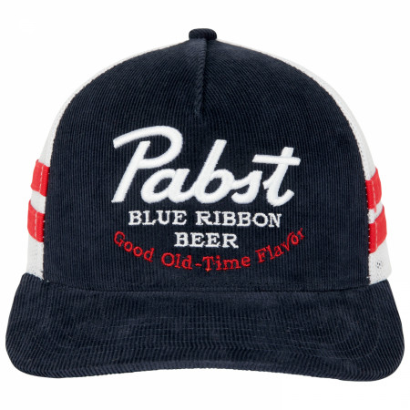 Pabst Blue Ribbon Beer Vintage Navy Adjustable Snapback Trucker Hat